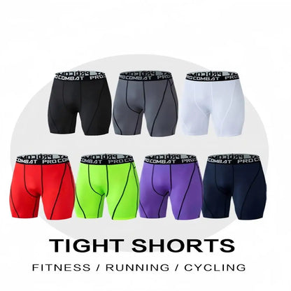 Men's Compression Gym Shorts with Pockets | Athletic Workout Leggings