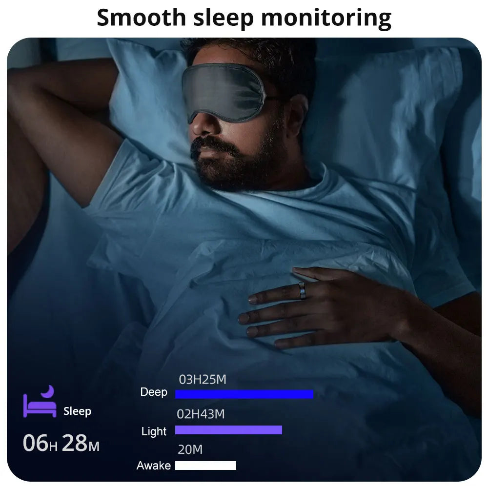 R06 Smart Ring – Health Monitor for Men & Women | Waterproof IP68 5ATM Fitness Tracker with Heart Rate, Blood Oxygen & Sleep Tracking