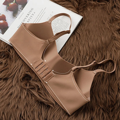 Seamless Wireless Push Up Bra for Women – Deep V Comfort Bralette | Everyday & Sports Support