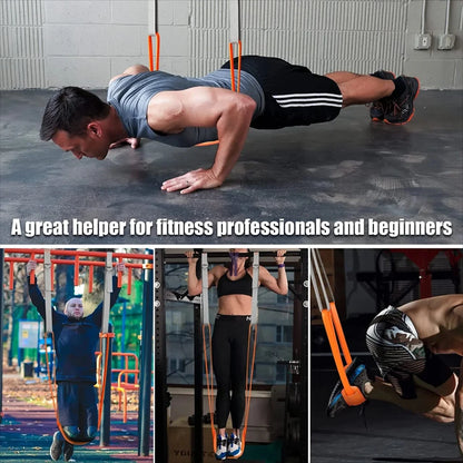 Pull Up Assistance Bands Set – Adjustable Resistance Straps with Knee/Feet Support