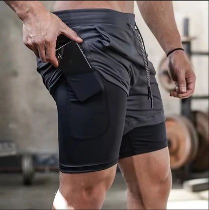 Men’s Gym Shorts – Running & Workout Shorts with Liner, Phone Pockets & Towel Loop – Quick Dry, Lightweight Athletic Training Shorts