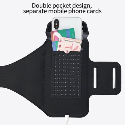 HAISSKY Running Armband Phone Holder for iPhone & Android – Waterproof Sports Arm Bag with Zipper Pocket for Gym, Jogging & Cycling