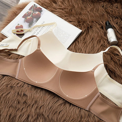 Seamless Wireless Push Up Bra for Women – Deep V Comfort Bralette | Everyday & Sports Support