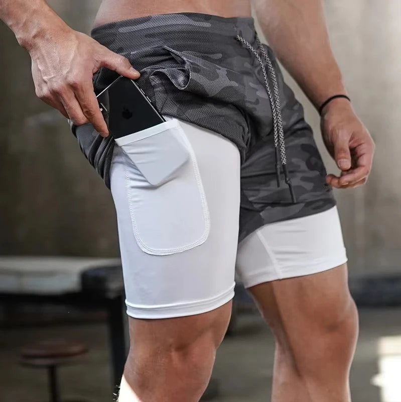 Men’s Gym Shorts – Running & Workout Shorts with Liner, Phone Pockets & Towel Loop – Quick Dry, Lightweight Athletic Training Shorts