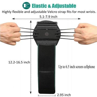 360° Rotatable Wristband Phone Holder – Universal Sports Armband for Running, Hiking & Biking