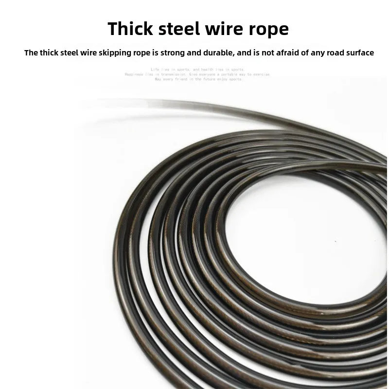 Steel Wire Skipping Rope with Bearings | Adjustable Speed Jump Rope for Fitness & Weight Loss