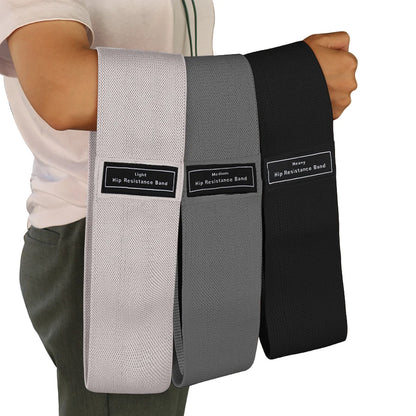 Booty Bands Set – 3 Resistance Levels (Light/Medium/Heavy) | Non-Slip Fabric Glute Bands for Workout & Fitness