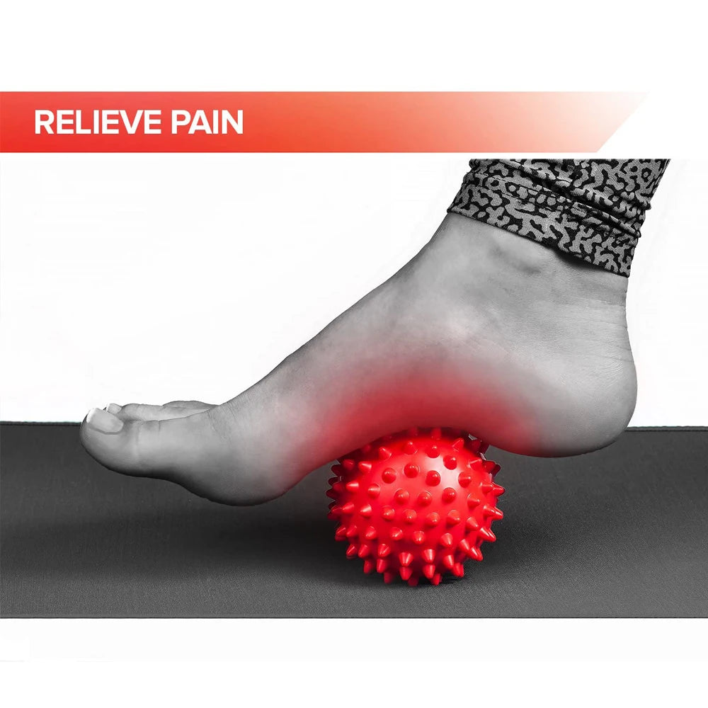 1Pc Spiky Massage Ball – Lacrosse Therapy Ball for Trigger Point, Deep Tissue & Muscle Relief