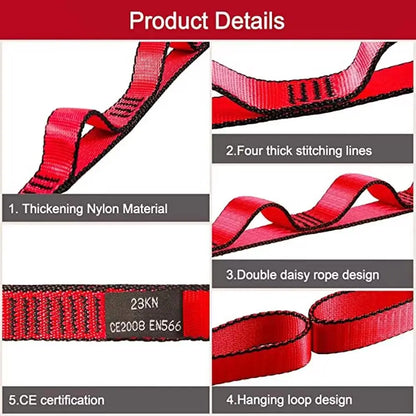Yoga Fitness Daisy Chain Strap – Adjustable Stretch Belt for Yoga, Dance, Outdoor & Climbing