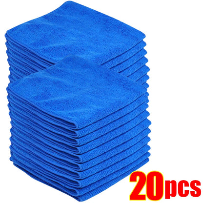 "1–20pcs Microfiber Cleaning Towels – Car Wash, Drying & Household Quick-Dry Cloths"
