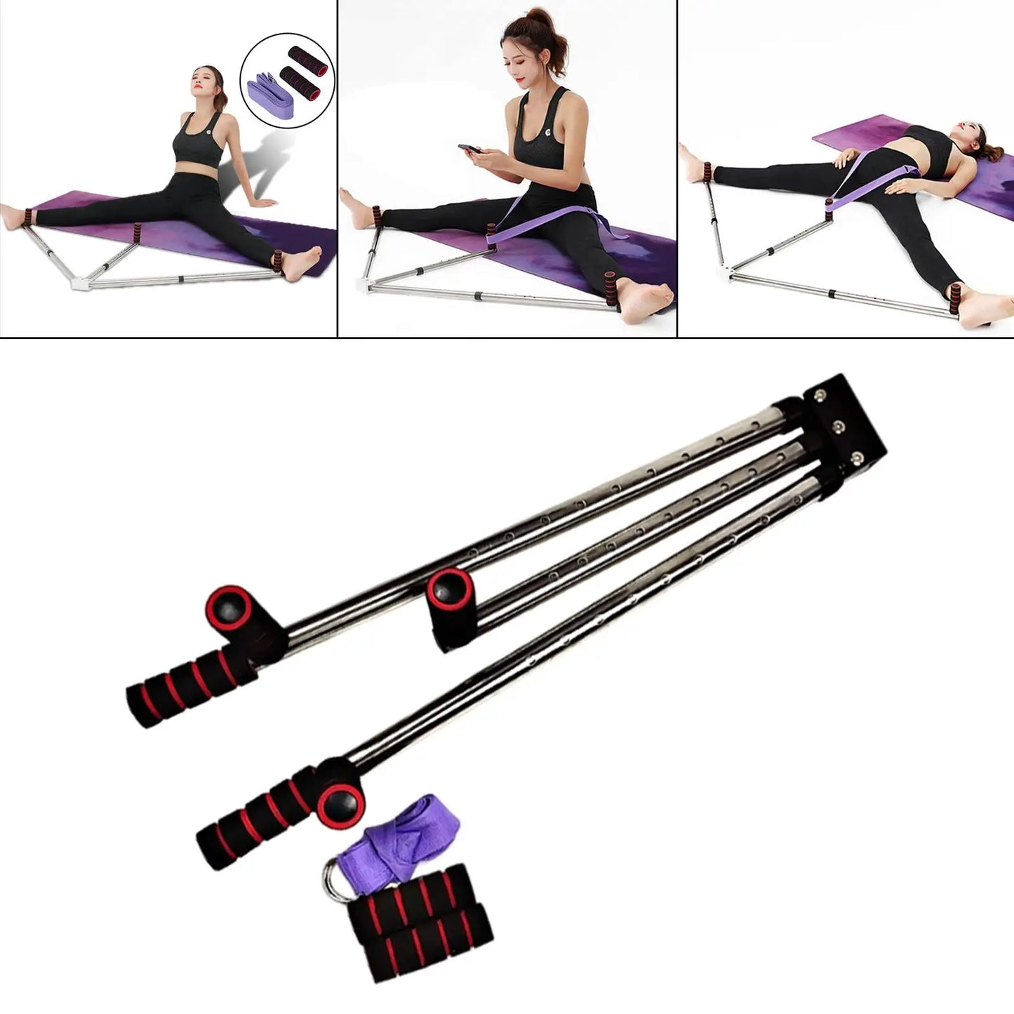 Adjustable Leg Stretcher Machine – Stainless Steel Flexibility Trainer for Home & Gym