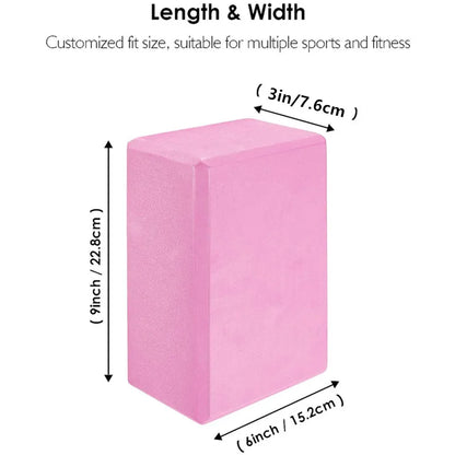 EVA Yoga Block – High Density Foam Brick for Training, Pilates, Stretching & Fitness Support
