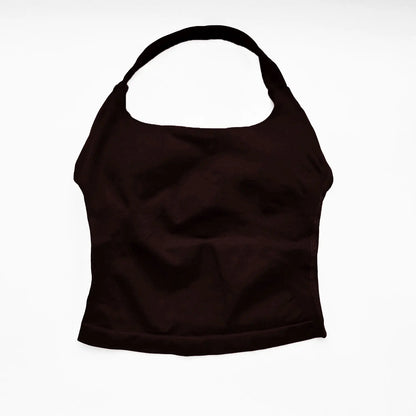 NCLAGEN Halter Top Woman Yoga Tank Gym Clothes Removable Chest Pad Fitness Workout speed Activewear Sexy Pilates Sports Vest-Bra