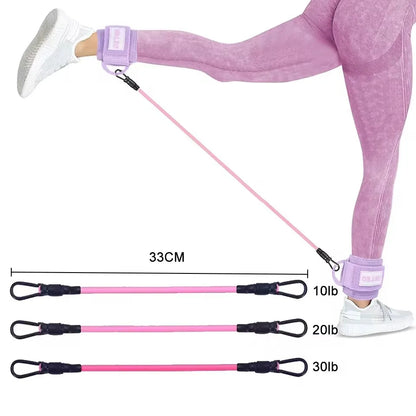 GOBYGO Ankle Resistance Bands with Foam Pads – Adjustable Straps for Glutes, Legs & Lower Body Workouts