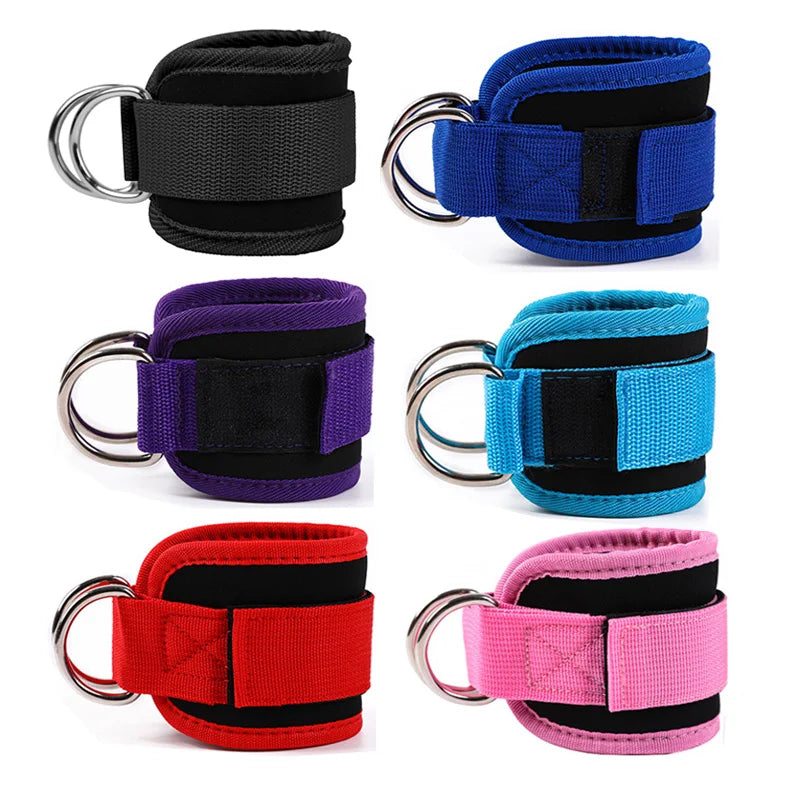Cable Ankle Straps with Double D-Ring for Gym, Leg & Glutes Workout, Strength Training Accessory