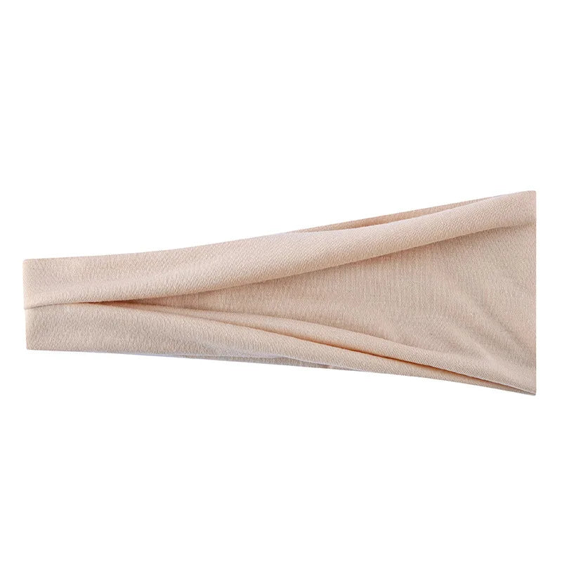 Women’s Solid Turban Headband – Elastic Yoga Hairband, Fashion & Makeup Styling