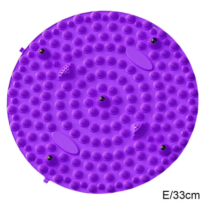 Foot Yoga Acupressure Massage Mat – Round Reflexology Board for Foot Pain Relief, Muscle Relaxation & Yoga Fitness