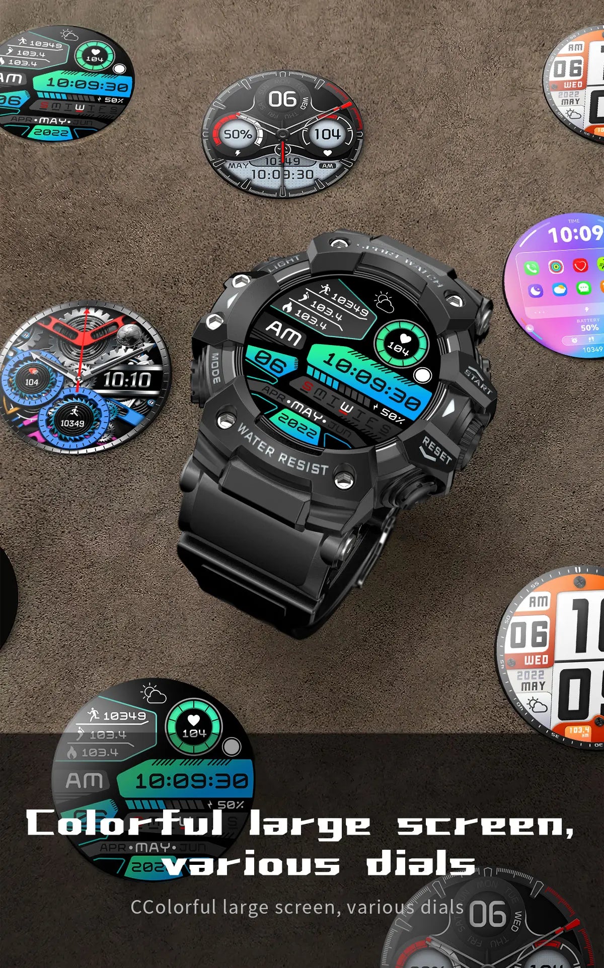 Multi-Functional Bluetooth Smart Watch – Heart Rate, Blood Pressure, Fitness Tracker, Outdoor Explorer