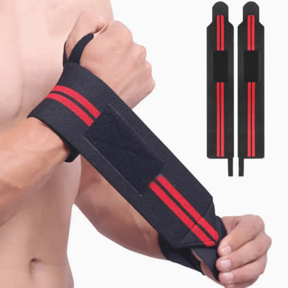 Weightlifting Wrist Wraps – Adjustable Gym Wrist Support Bands for Powerlifting, Crossfit & Fitness Training (1 Pair)