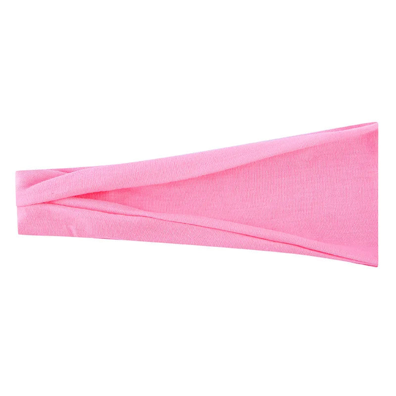 Women’s Solid Turban Headband – Elastic Yoga Hairband, Fashion & Makeup Styling
