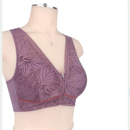 Plus Size Lace Sports Bra for Women – Comfortable Seamless Beauty Back Lingerie