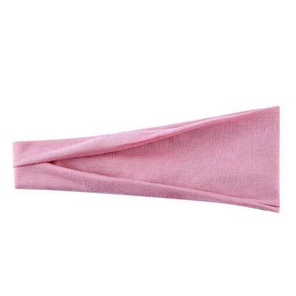 Women’s Solid Turban Headband – Elastic Yoga Hairband, Fashion & Makeup Styling