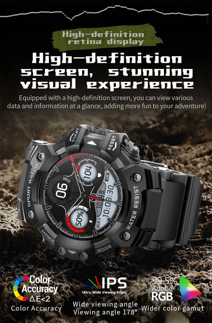 Multi-Functional Bluetooth Smart Watch – Heart Rate, Blood Pressure, Fitness Tracker, Outdoor Explorer