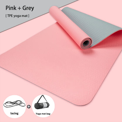TPE Yoga Mat – Eco-Friendly, Non-Slip, Waterproof & Odorless Exercise Mat (6mm)