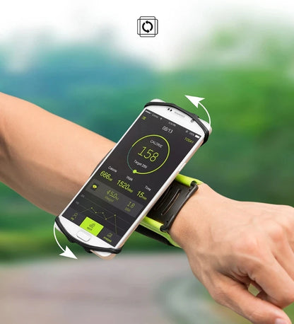 360° Rotatable Wristband Phone Holder – Universal Sports Armband for Running, Hiking & Biking