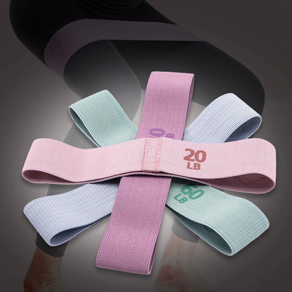 Booty Resistance Bands – Anti-Slip Elastic Workout Bands for Glutes, Thighs, Pilates, Yoga & Home Fitness