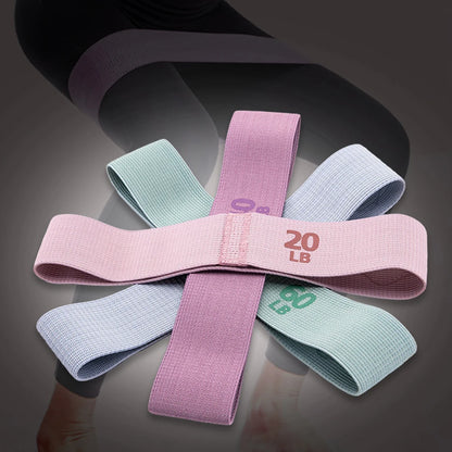 Booty Resistance Bands – Anti-Slip Elastic Workout Bands for Glutes, Thighs, Pilates, Yoga & Home Fitness