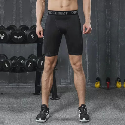 Men's Compression Gym Shorts with Pockets | Athletic Workout Leggings