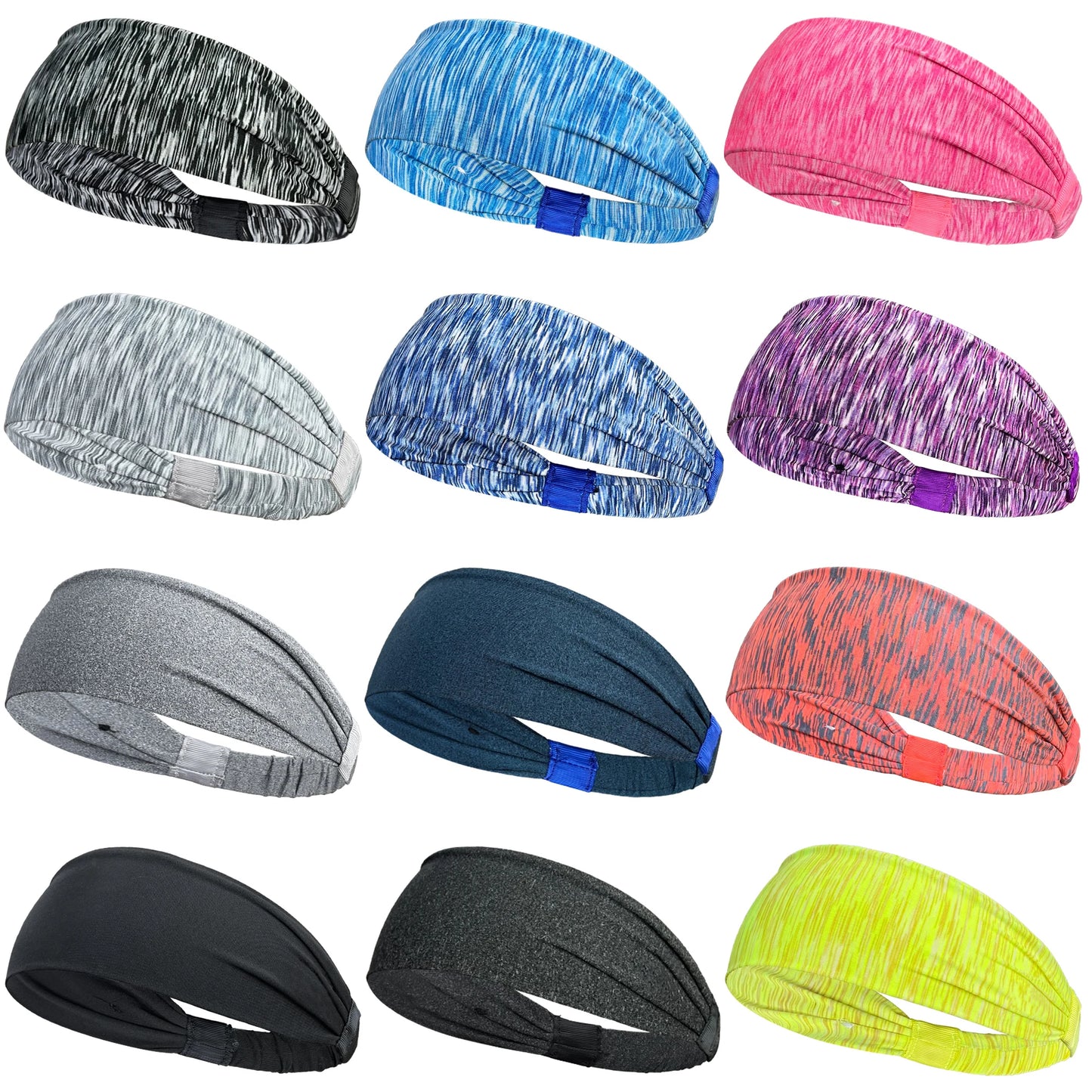 Sports & Yoga Sweat Headbands for Men & Women – Soft, Breathable, Elastic Hair Bands for Workout, Running, and Gym