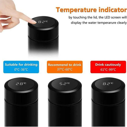 500ml Smart Thermos Bottle with Digital Temperature Display – 304 Stainless Steel