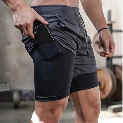 Men’s Gym Shorts – Running & Workout Shorts with Liner, Phone Pockets & Towel Loop – Quick Dry, Lightweight Athletic Training Shorts