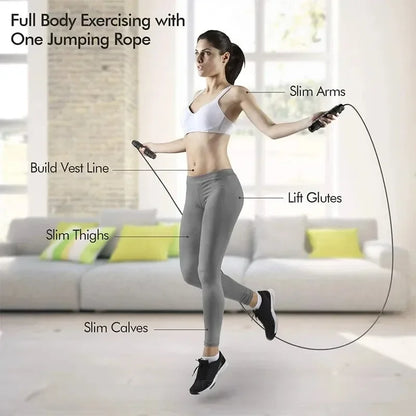 Adjustable Speed Jump Rope with Ball Bearings – Tangle-Free Steel Wire Skipping Rope with Foam Handles for Fitness & Weight Loss