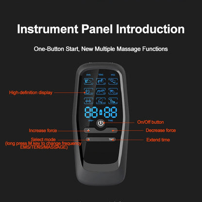 EMS Muscle Stimulator TENS Unit | Low Frequency Pulse Digital Body Massager for Pain Relief & Relaxation