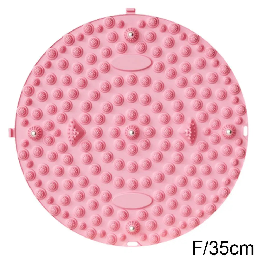 Foot Yoga Acupressure Massage Mat – Round Reflexology Board for Foot Pain Relief, Muscle Relaxation & Yoga Fitness