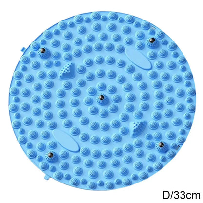 Foot Yoga Acupressure Massage Mat – Round Reflexology Board for Foot Pain Relief, Muscle Relaxation & Yoga Fitness