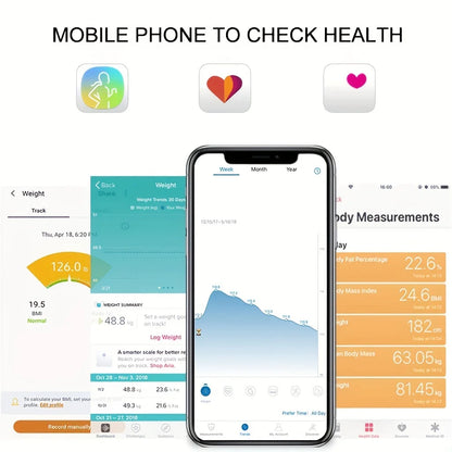 Smart Body Fat Scale – Wireless Digital Bathroom Weight Scale with Body Composition Analyzer & Bluetooth App Sync