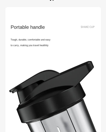 Protein Shaker Bottle 500ML – Leak-Proof Portable Gym Cup with Mixing Ball