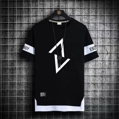 Men’s Two-Piece Casual Set – Short-Sleeve T-Shirt & Shorts | Gym, Sports & Streetwear