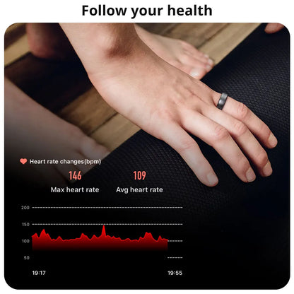 R06 Smart Ring – Health Monitor for Men & Women | Waterproof IP68 5ATM Fitness Tracker with Heart Rate, Blood Oxygen & Sleep Tracking