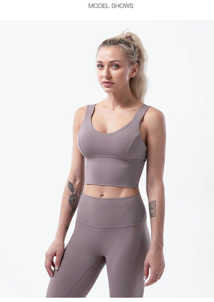 Naked-Feel Yoga Set Yoga Leggings Set Women Fitness Suit For Yoga Clothes High Waist Gym Sexy Sport Wear Outdoor Active Bras