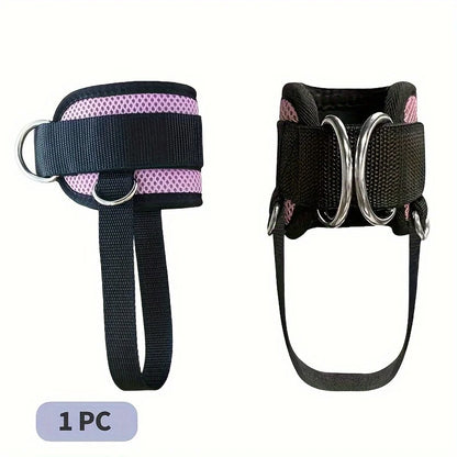 Adjustable Ankle Straps for Cable Machines – D-Ring Fitness Cuffs for Glute, Leg & Hip Workouts (1PC)