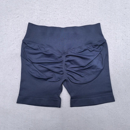 4.5" Seamless Shorts Ribbed Yoga Shorts Women Flex Scrunch Bum Gym Shorts Booty Running Short Butt Lifting Workout Pants