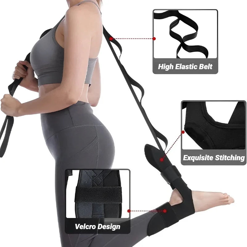 Leg Stretching Strap | Fitness Yoga Flexibility Band for Muscle Relaxation & Rehabilitation