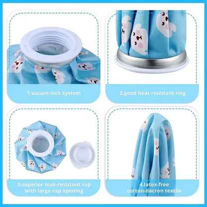 Cartoon Hot & Cold Compress Bag – Reusable Water-Filled Ice Pack for Kids & Adults Pain Relief