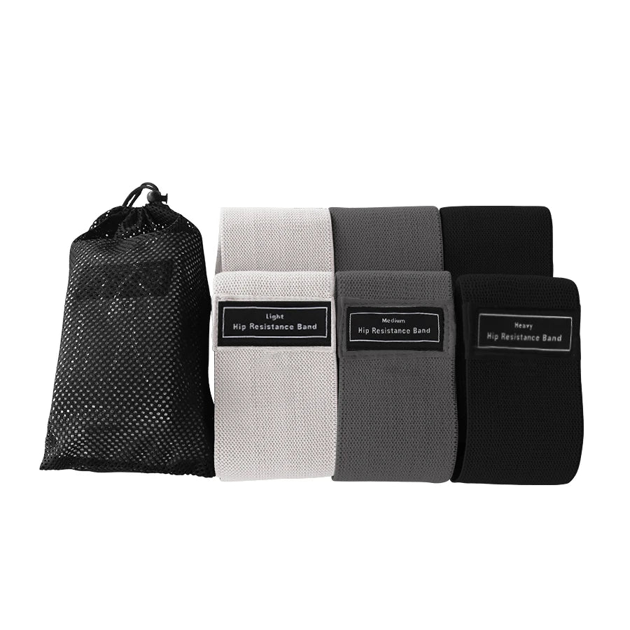 Booty Bands Set – 3 Resistance Levels (Light/Medium/Heavy) | Non-Slip Fabric Glute Bands for Workout & Fitness
