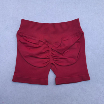 4.5" Seamless Shorts Ribbed Yoga Shorts Women Flex Scrunch Bum Gym Shorts Booty Running Short Butt Lifting Workout Pants